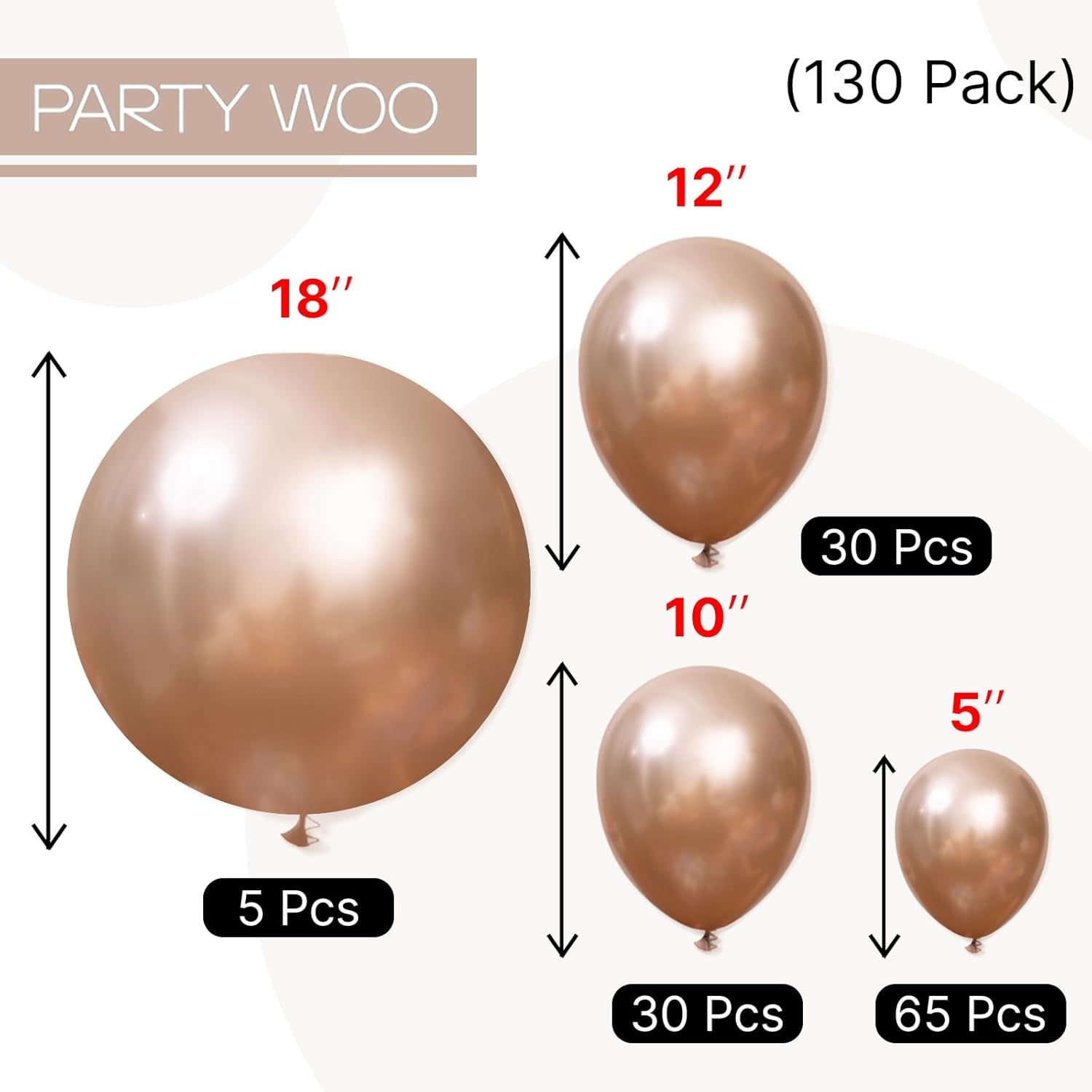 image:imagePartyWoo Teal Balloons 130pcs Different Sizes Pack of 18 12 10 5 Inch Turquoise Dark Teal Balloon Arch Kit for Baby Shower Gender Reveal Graduation Mermaid Birthday Pool Party Decorations BlueY69Champagne Goldg112