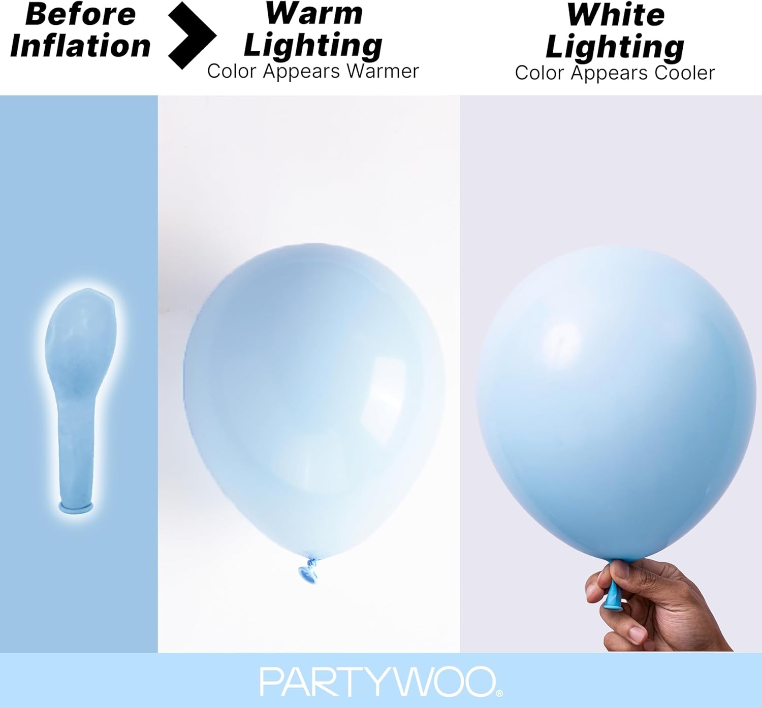 image:imagePartyWoo Teal Balloons 130pcs Different Sizes Pack of 18 12 10 5 Inch Turquoise Dark Teal Balloon Arch Kit for Baby Shower Gender Reveal Graduation Mermaid Birthday Pool Party Decorations BlueY69Pastel Blueq13