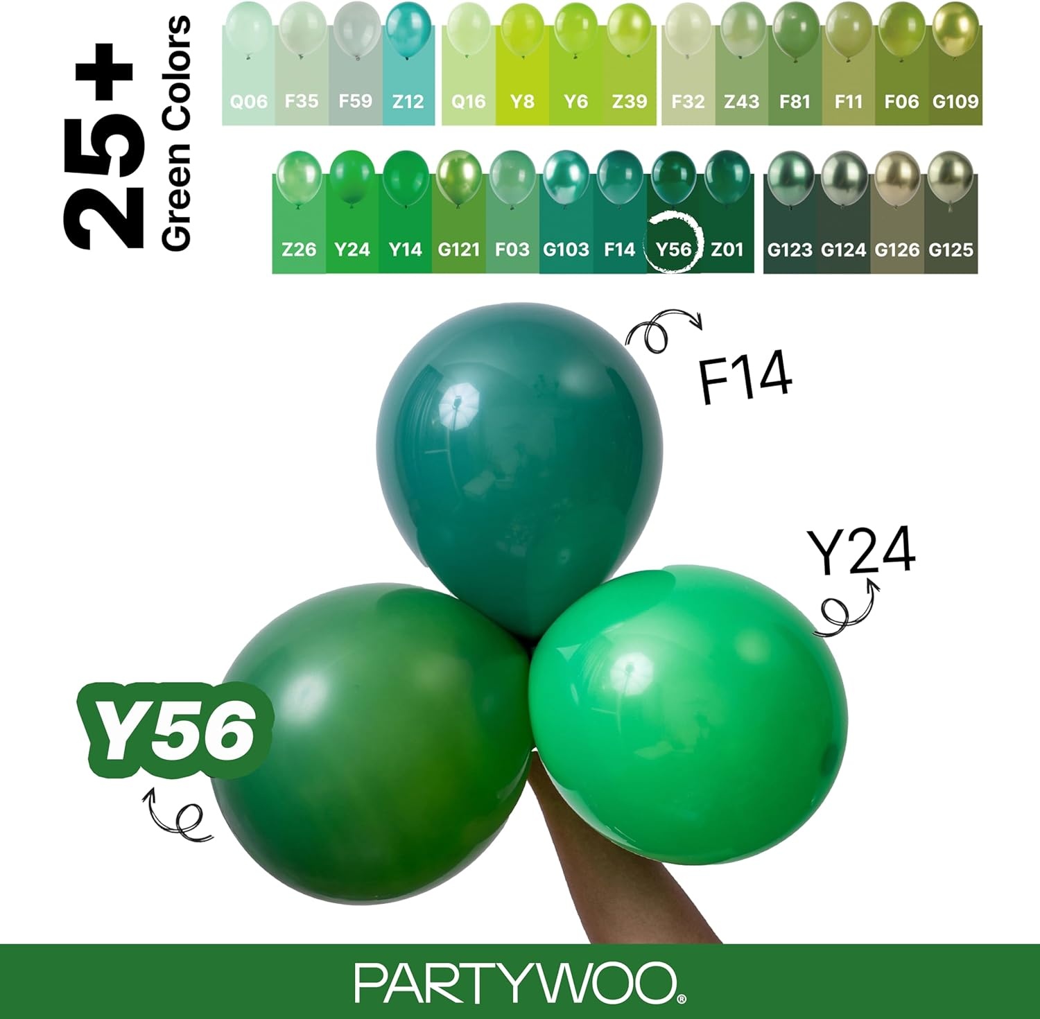 image:imagePartyWoo Teal Balloons 130pcs Different Sizes Pack of 18 12 10 5 Inch Turquoise Dark Teal Balloon Arch Kit for Baby Shower Gender Reveal Graduation Mermaid Birthday Pool Party Decorations BlueY69Greeny56