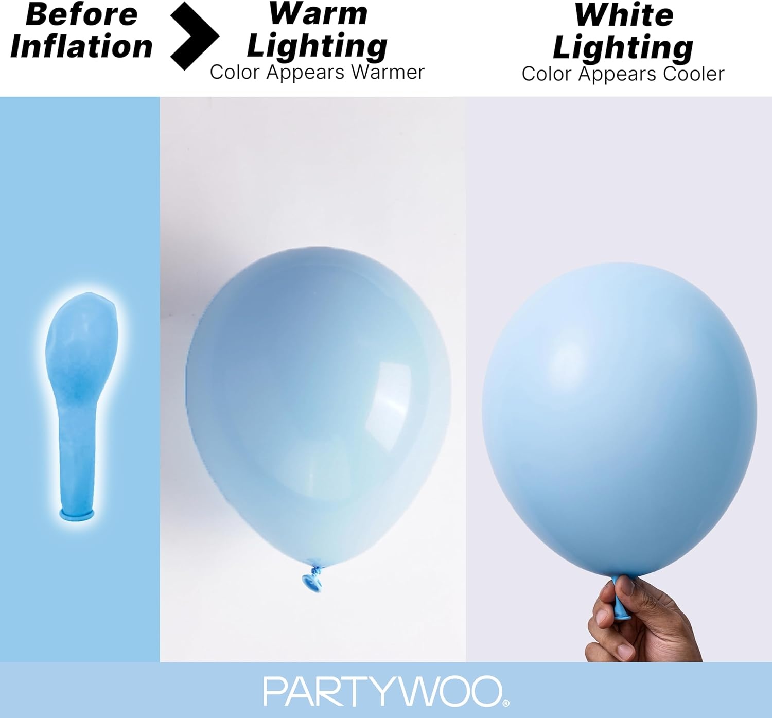 image:imagePartyWoo Teal Balloons 130pcs Different Sizes Pack of 18 12 10 5 Inch Turquoise Dark Teal Balloon Arch Kit for Baby Shower Gender Reveal Graduation Mermaid Birthday Pool Party Decorations BlueY69Bluey4