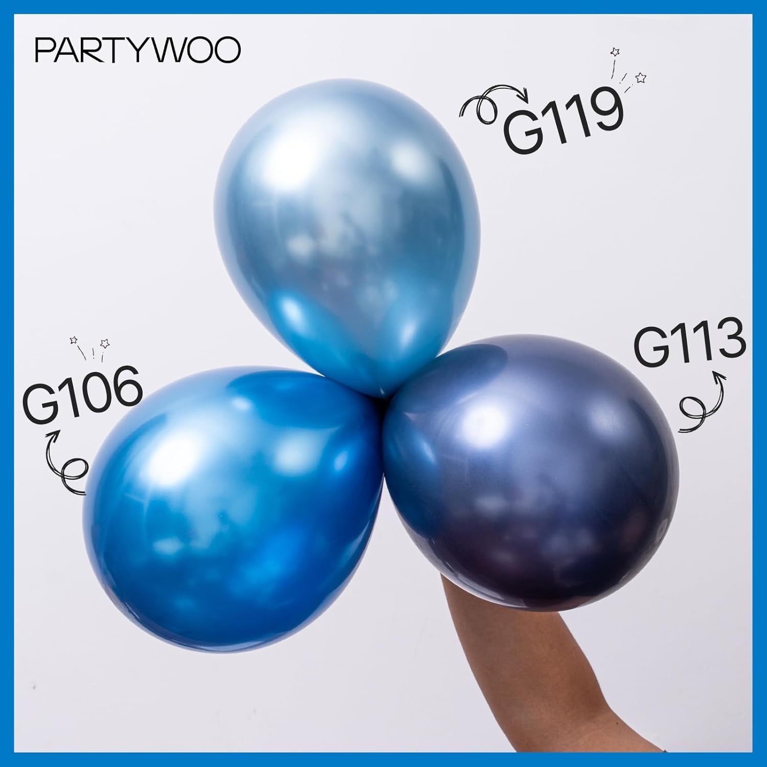 image:imagePartyWoo Teal Balloons 130pcs Different Sizes Pack of 18 12 10 5 Inch Turquoise Dark Teal Balloon Arch Kit for Baby Shower Gender Reveal Graduation Mermaid Birthday Pool Party Decorations BlueY69Blueg119