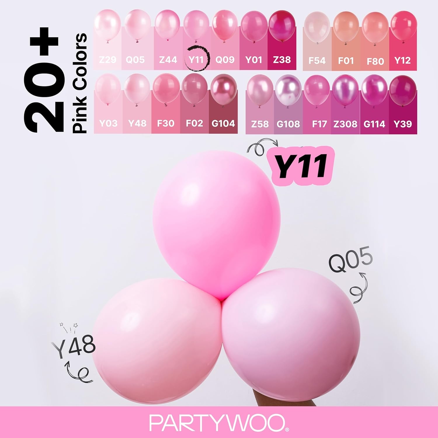 image:imagePartyWoo Teal Balloons 130pcs Different Sizes Pack of 18 12 10 5 Inch Turquoise Dark Teal Balloon Arch Kit for Baby Shower Gender Reveal Graduation Mermaid Birthday Pool Party Decorations BlueY69Pinky11