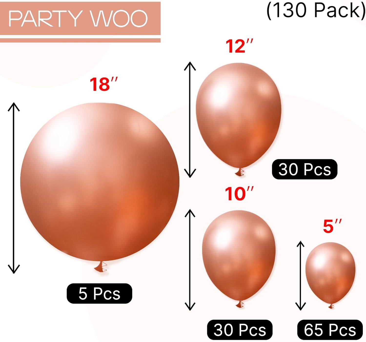image:imagePartyWoo Teal Balloons 130pcs Different Sizes Pack of 18 12 10 5 Inch Turquoise Dark Teal Balloon Arch Kit for Baby Shower Gender Reveal Graduation Mermaid Birthday Pool Party Decorations BlueY69Rose Goldg107