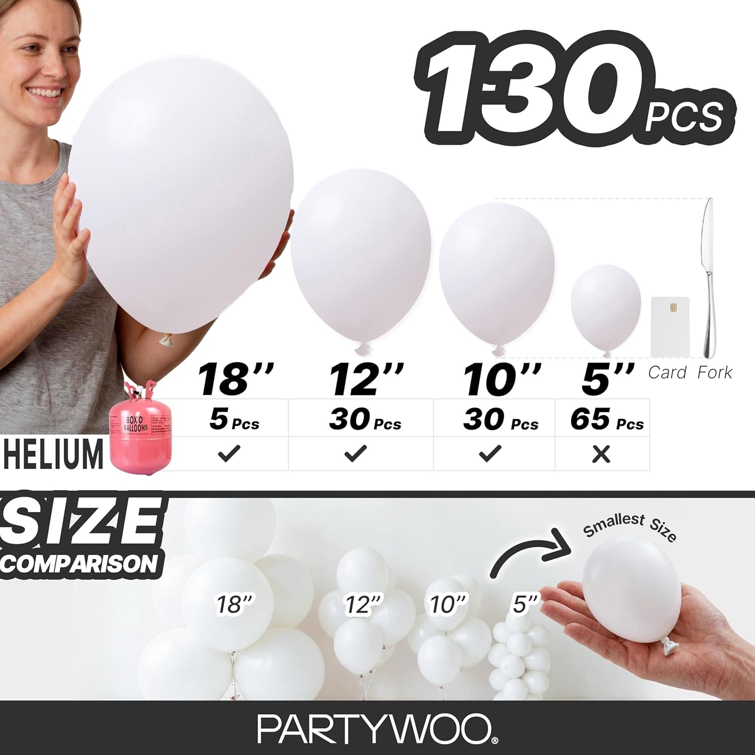 image:imagePartyWoo Teal Balloons 130pcs Different Sizes Pack of 18 12 10 5 Inch Turquoise Dark Teal Balloon Arch Kit for Baby Shower Gender Reveal Graduation Mermaid Birthday Pool Party Decorations BlueY69Whitey13
