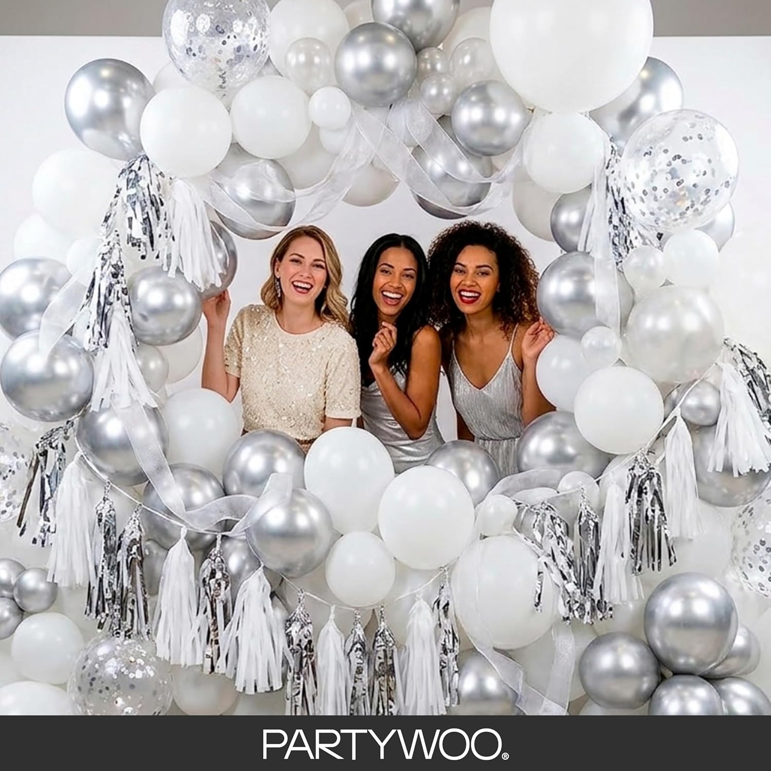 image:imagePartyWoo Teal Balloons 130pcs Different Sizes Pack of 18 12 10 5 Inch Turquoise Dark Teal Balloon Arch Kit for Baby Shower Gender Reveal Graduation Mermaid Birthday Pool Party Decorations BlueY69Whitey13