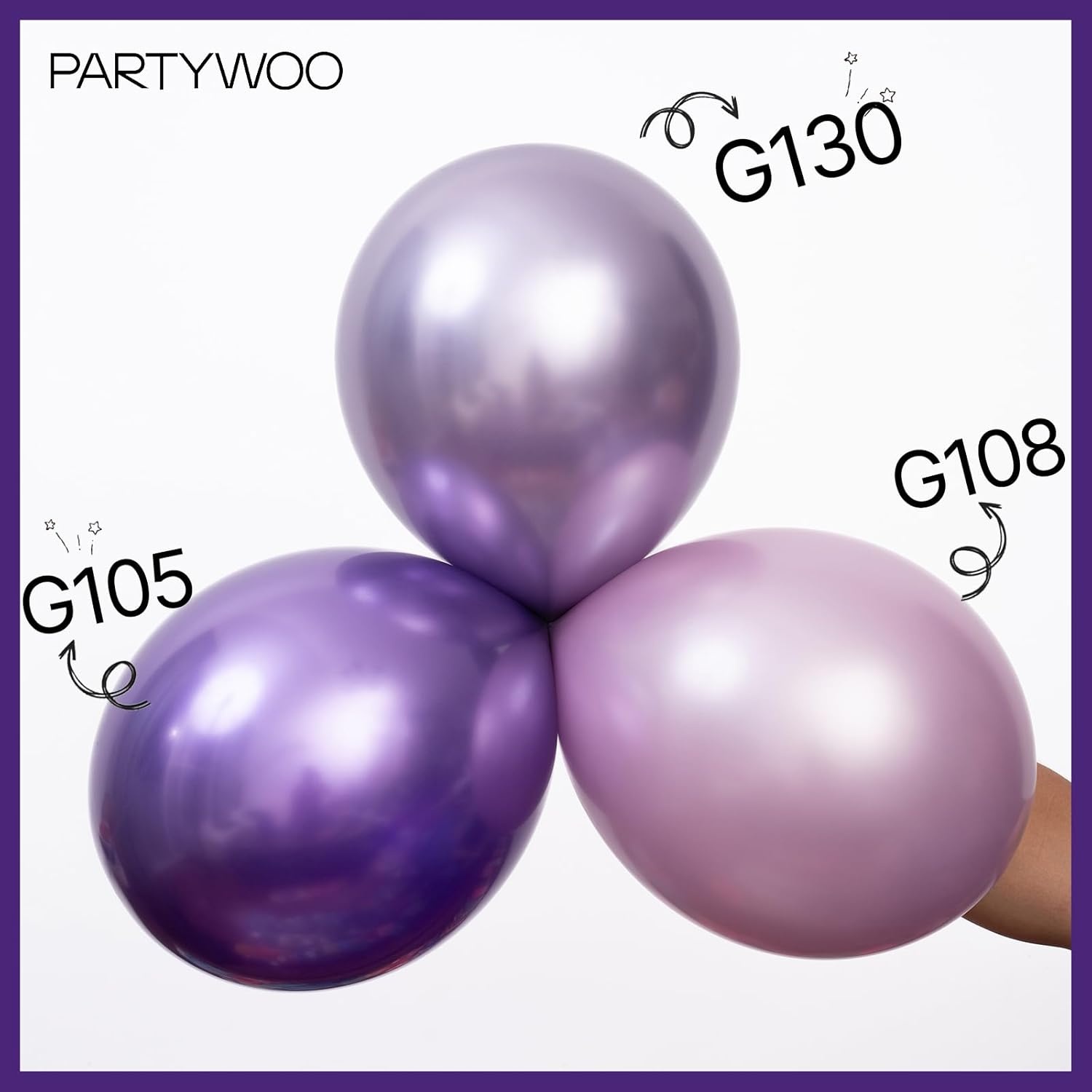 image:imagePartyWoo Teal Balloons 130pcs Different Sizes Pack of 18 12 10 5 Inch Turquoise Dark Teal Balloon Arch Kit for Baby Shower Gender Reveal Graduation Mermaid Birthday Pool Party Decorations BlueY69Purpleg105