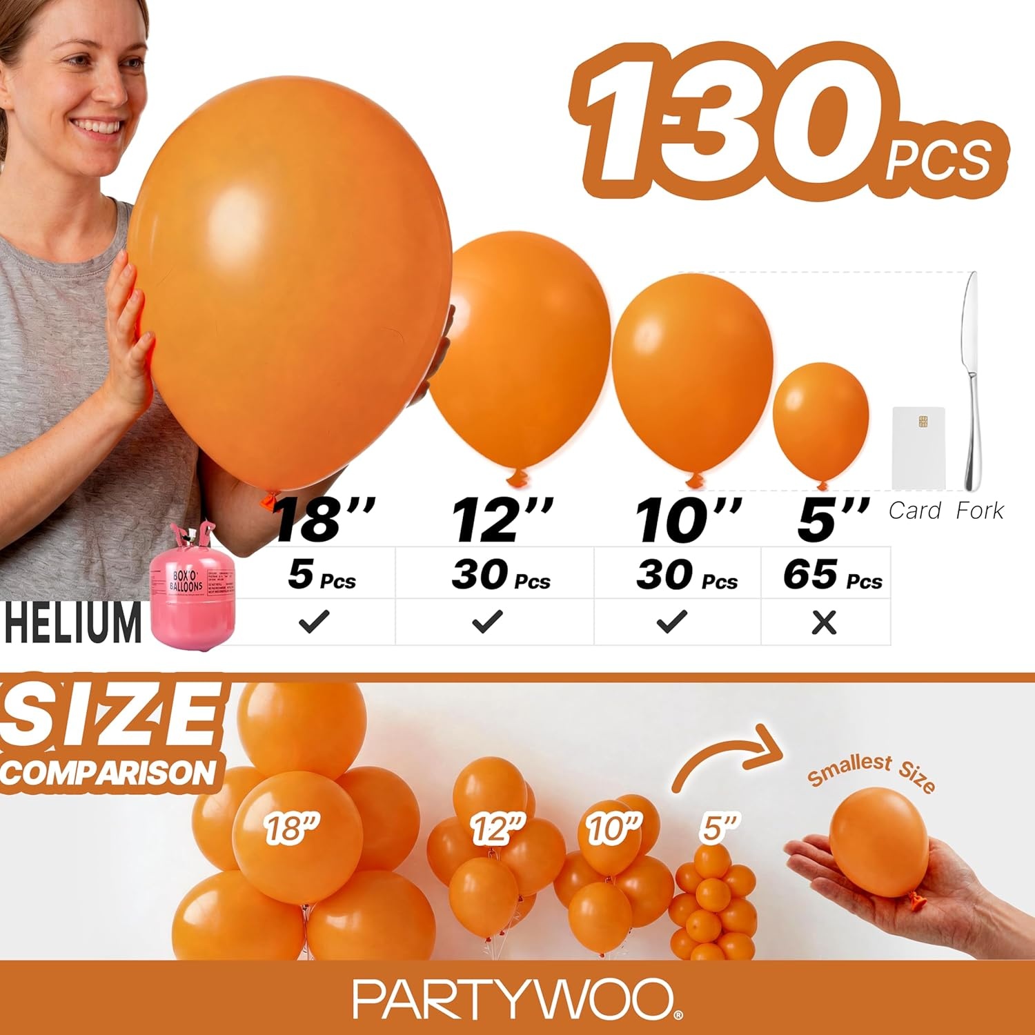 image:imagePartyWoo Teal Balloons 130pcs Different Sizes Pack of 18 12 10 5 Inch Turquoise Dark Teal Balloon Arch Kit for Baby Shower Gender Reveal Graduation Mermaid Birthday Pool Party Decorations BlueY69Burnt Orangef53
