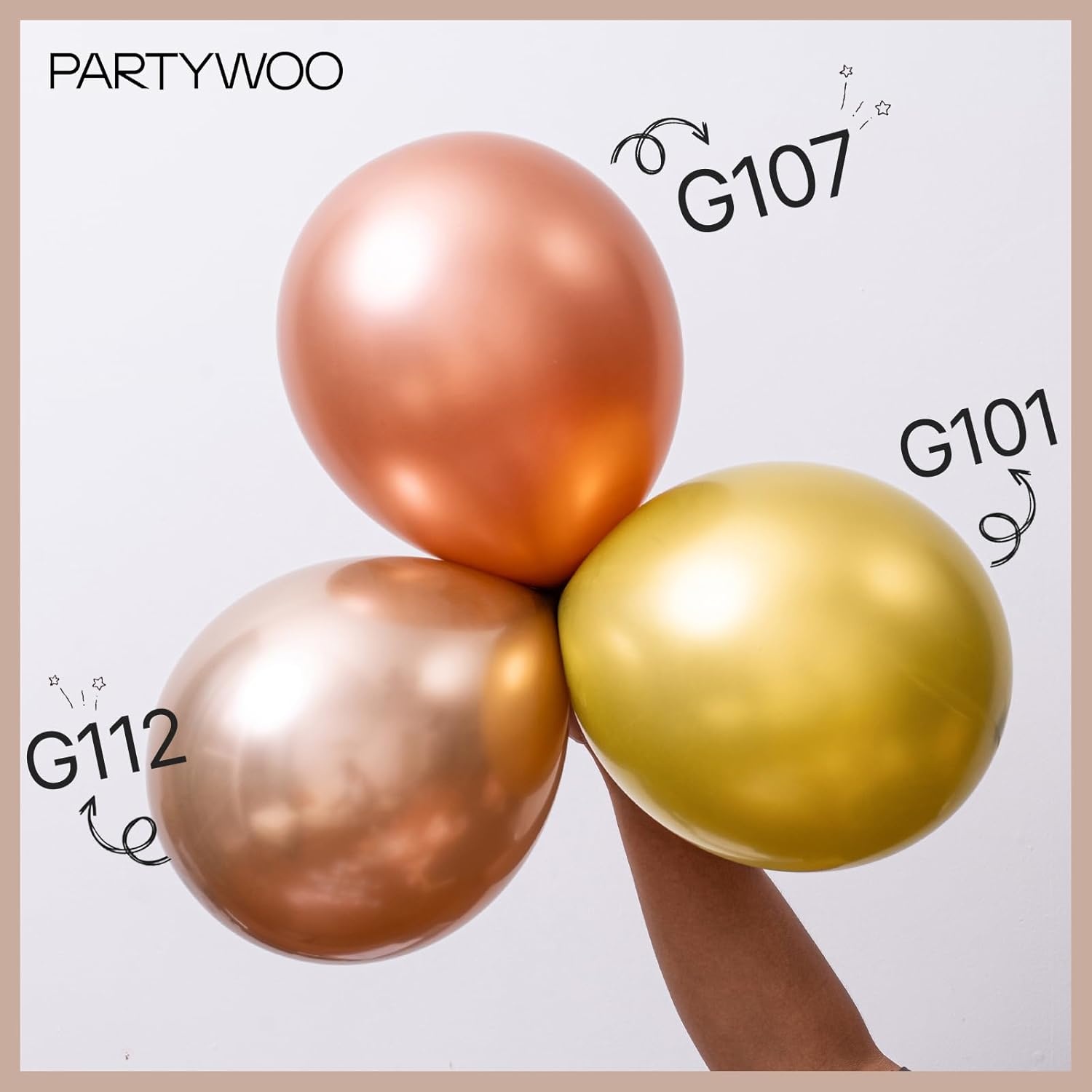 image:imagePartyWoo Teal Balloons 130pcs Different Sizes Pack of 18 12 10 5 Inch Turquoise Dark Teal Balloon Arch Kit for Baby Shower Gender Reveal Graduation Mermaid Birthday Pool Party Decorations BlueY69Champagne Goldg112