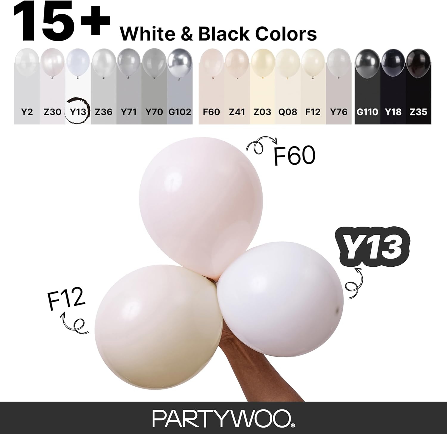 image:imagePartyWoo Teal Balloons 130pcs Different Sizes Pack of 18 12 10 5 Inch Turquoise Dark Teal Balloon Arch Kit for Baby Shower Gender Reveal Graduation Mermaid Birthday Pool Party Decorations BlueY69Whitey13