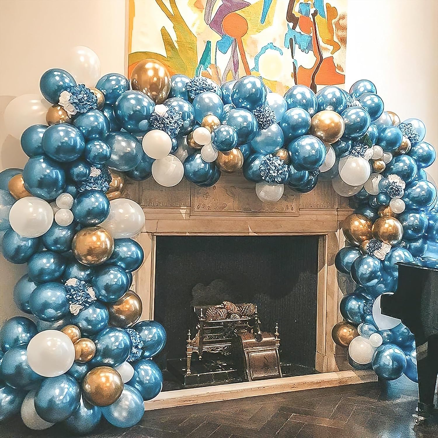 image:imagePartyWoo Teal Balloons 130pcs Different Sizes Pack of 18 12 10 5 Inch Turquoise Dark Teal Balloon Arch Kit for Baby Shower Gender Reveal Graduation Mermaid Birthday Pool Party Decorations BlueY69Blueg119