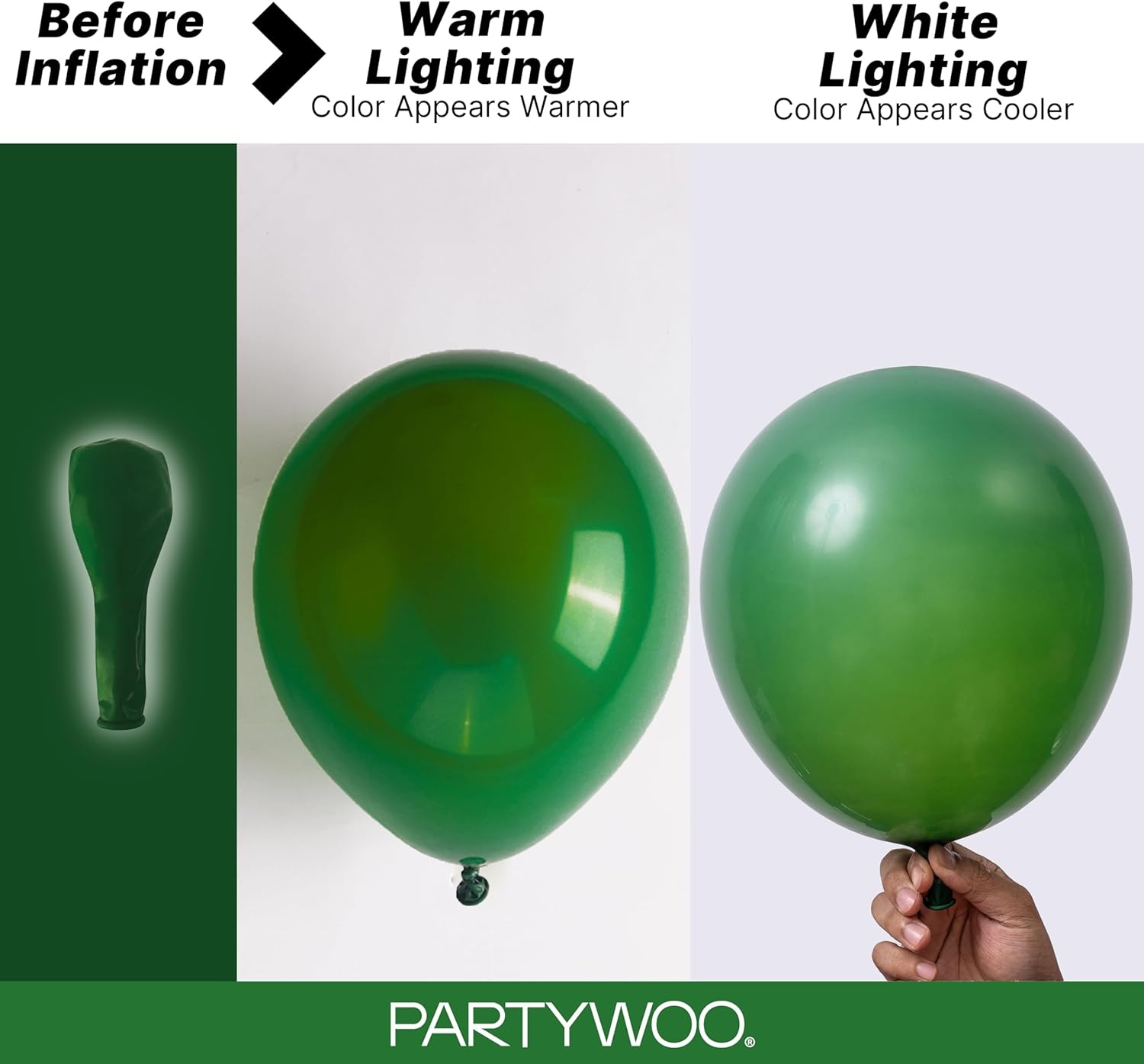 image:imagePartyWoo Teal Balloons 130pcs Different Sizes Pack of 18 12 10 5 Inch Turquoise Dark Teal Balloon Arch Kit for Baby Shower Gender Reveal Graduation Mermaid Birthday Pool Party Decorations BlueY69Greeny56