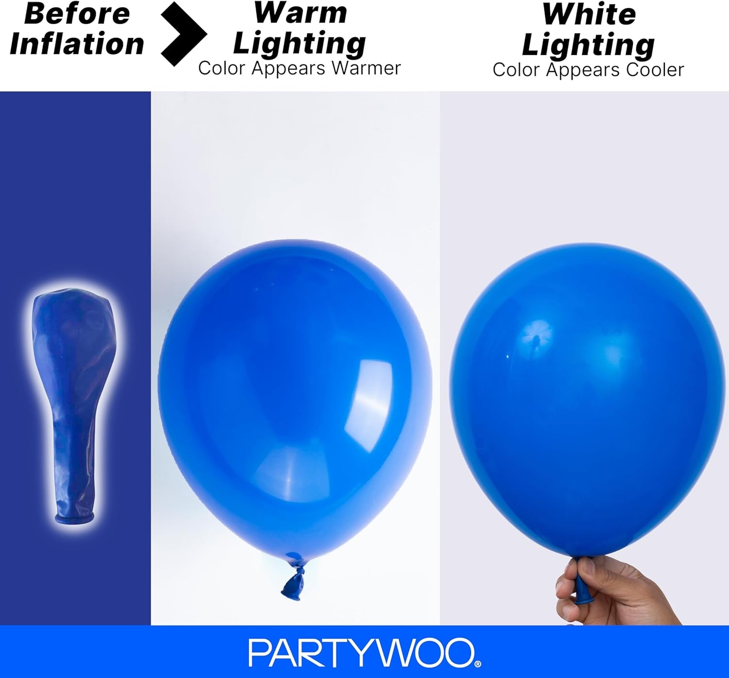 image:imagePartyWoo Teal Balloons 130pcs Different Sizes Pack of 18 12 10 5 Inch Turquoise Dark Teal Balloon Arch Kit for Baby Shower Gender Reveal Graduation Mermaid Birthday Pool Party Decorations BlueY69Bluey5