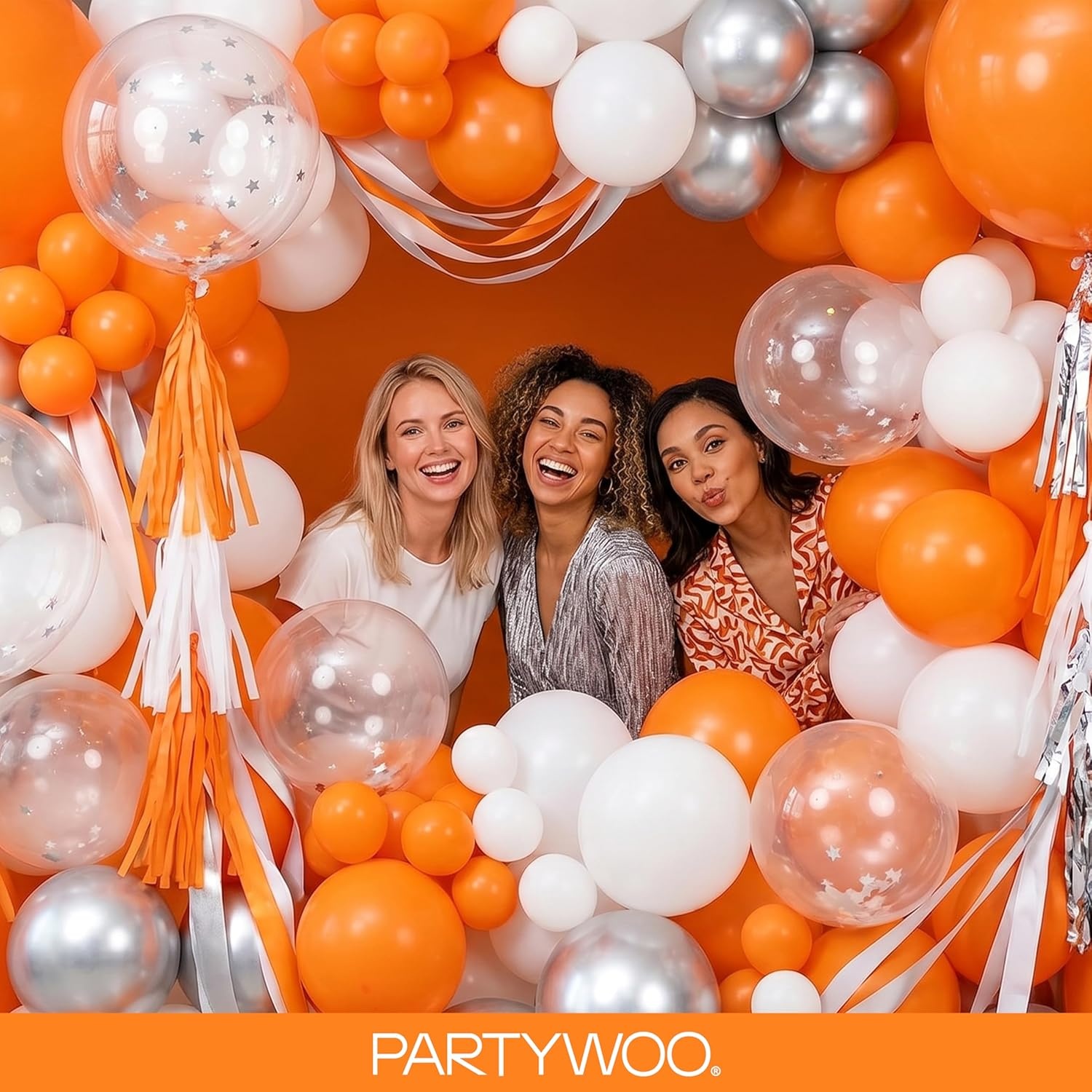 image:imagePartyWoo Teal Balloons 130pcs Different Sizes Pack of 18 12 10 5 Inch Turquoise Dark Teal Balloon Arch Kit for Baby Shower Gender Reveal Graduation Mermaid Birthday Pool Party Decorations BlueY69Orangey9
