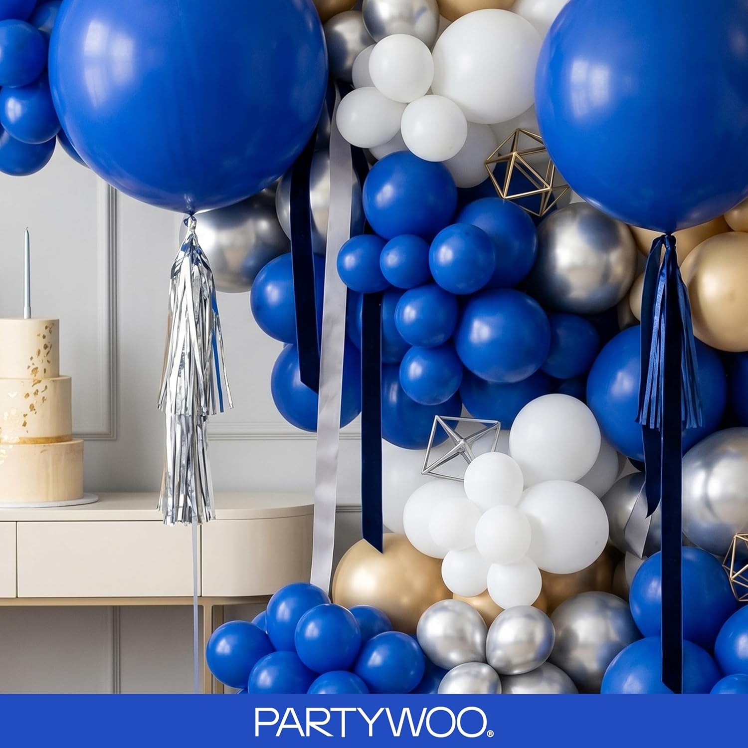 image:imagePartyWoo Teal Balloons 130pcs Different Sizes Pack of 18 12 10 5 Inch Turquoise Dark Teal Balloon Arch Kit for Baby Shower Gender Reveal Graduation Mermaid Birthday Pool Party Decorations BlueY69Bluey59