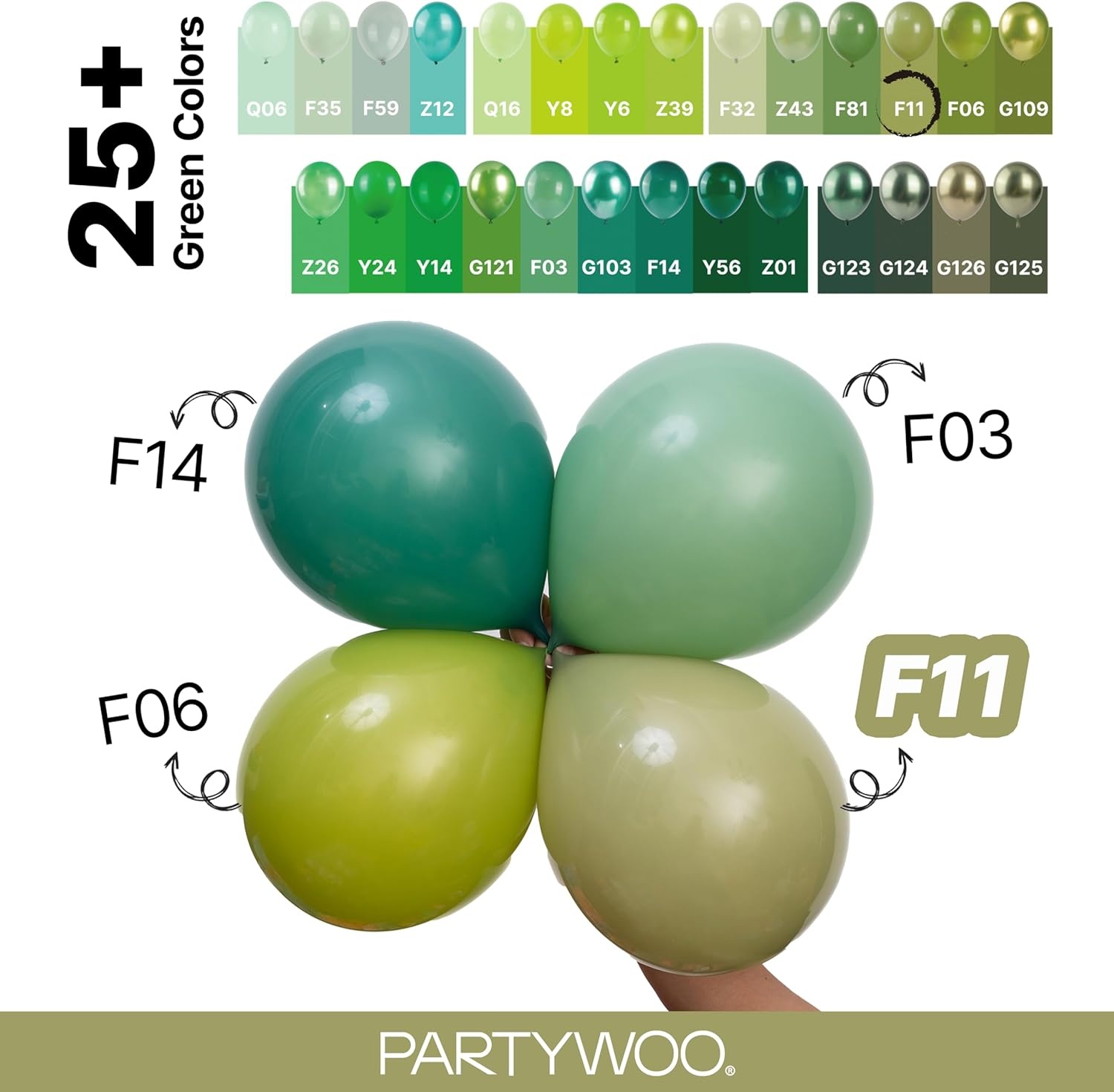 image:imagePartyWoo Teal Balloons 130pcs Different Sizes Pack of 18 12 10 5 Inch Turquoise Dark Teal Balloon Arch Kit for Baby Shower Gender Reveal Graduation Mermaid Birthday Pool Party Decorations BlueY69Sage Greenf11