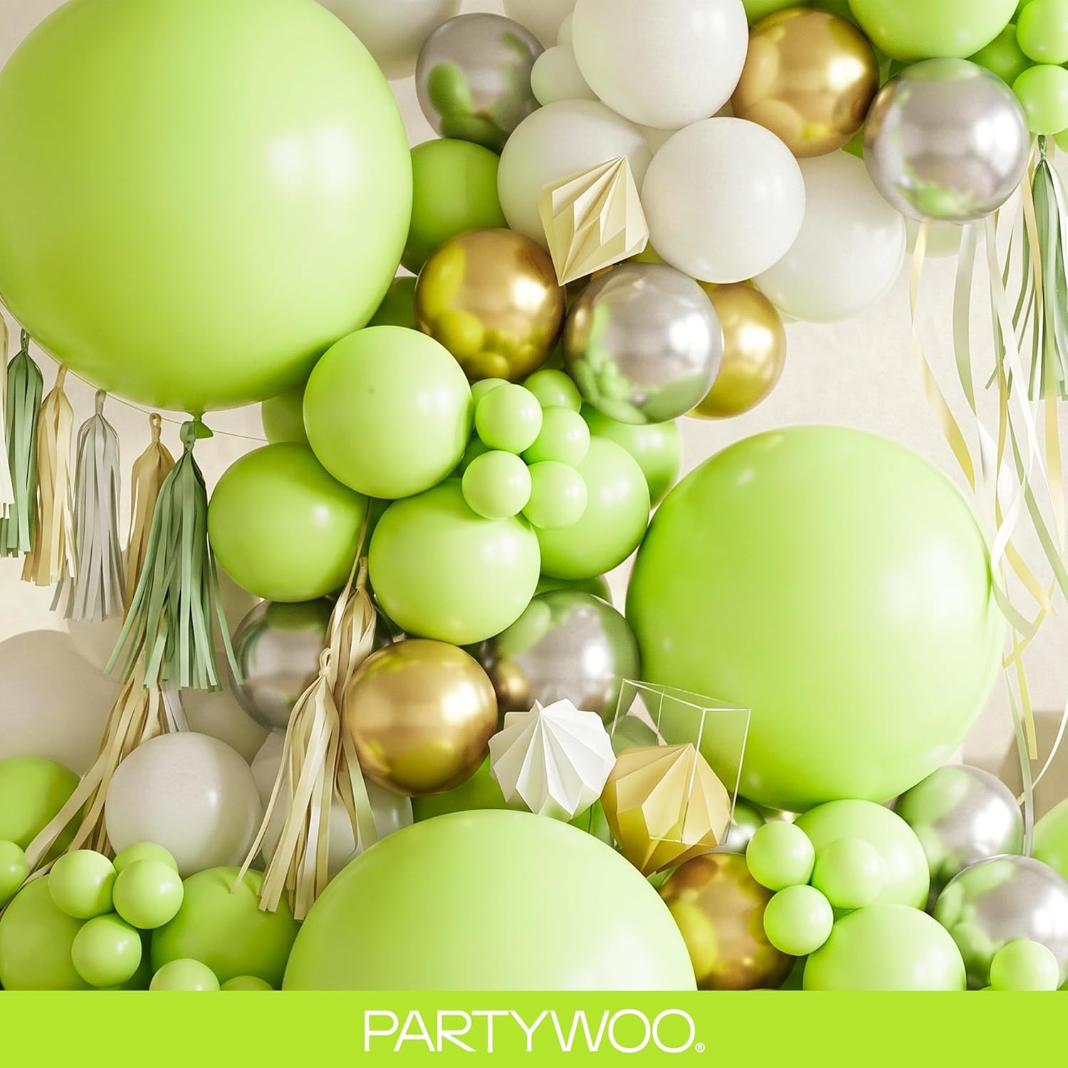 image:imagePartyWoo Teal Balloons 130pcs Different Sizes Pack of 18 12 10 5 Inch Turquoise Dark Teal Balloon Arch Kit for Baby Shower Gender Reveal Graduation Mermaid Birthday Pool Party Decorations BlueY69Greeny6