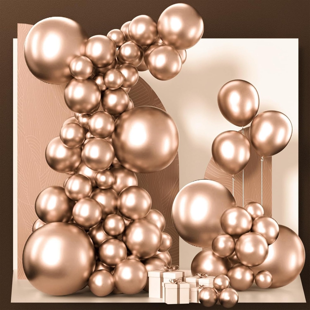 image:imagePartyWoo Teal Balloons 130pcs Different Sizes Pack of 18 12 10 5 Inch Turquoise Dark Teal Balloon Arch Kit for Baby Shower Gender Reveal Graduation Mermaid Birthday Pool Party Decorations BlueY69Champagne Goldg112