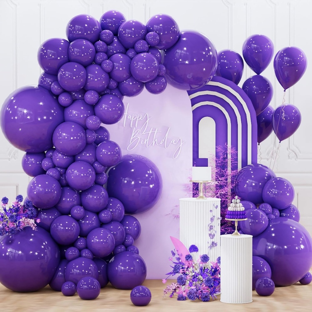 image:imagePartyWoo Teal Balloons 130pcs Different Sizes Pack of 18 12 10 5 Inch Turquoise Dark Teal Balloon Arch Kit for Baby Shower Gender Reveal Graduation Mermaid Birthday Pool Party Decorations BlueY69Royal Purpley16