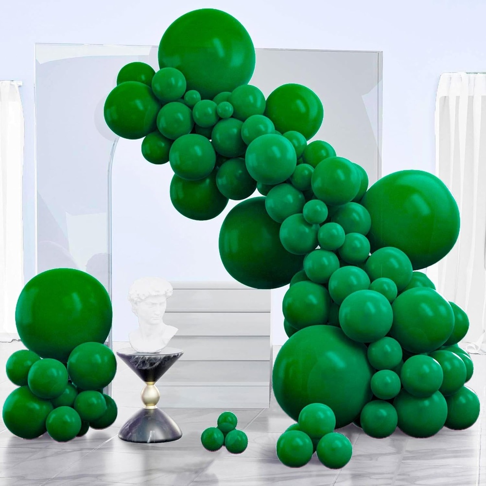 image:imagePartyWoo Teal Balloons 130pcs Different Sizes Pack of 18 12 10 5 Inch Turquoise Dark Teal Balloon Arch Kit for Baby Shower Gender Reveal Graduation Mermaid Birthday Pool Party Decorations BlueY69Greeny56