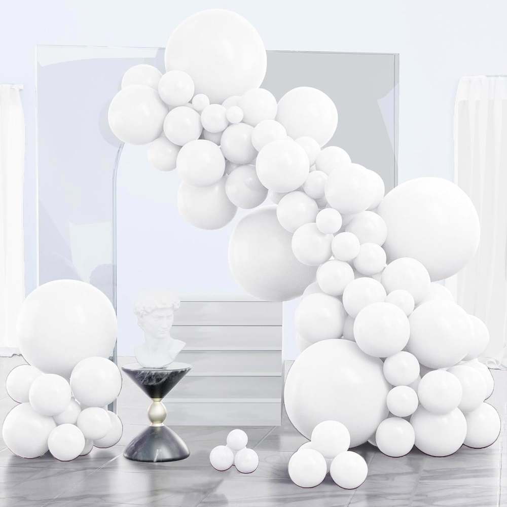 image:imagePartyWoo Teal Balloons 130pcs Different Sizes Pack of 18 12 10 5 Inch Turquoise Dark Teal Balloon Arch Kit for Baby Shower Gender Reveal Graduation Mermaid Birthday Pool Party Decorations BlueY69Whitey13