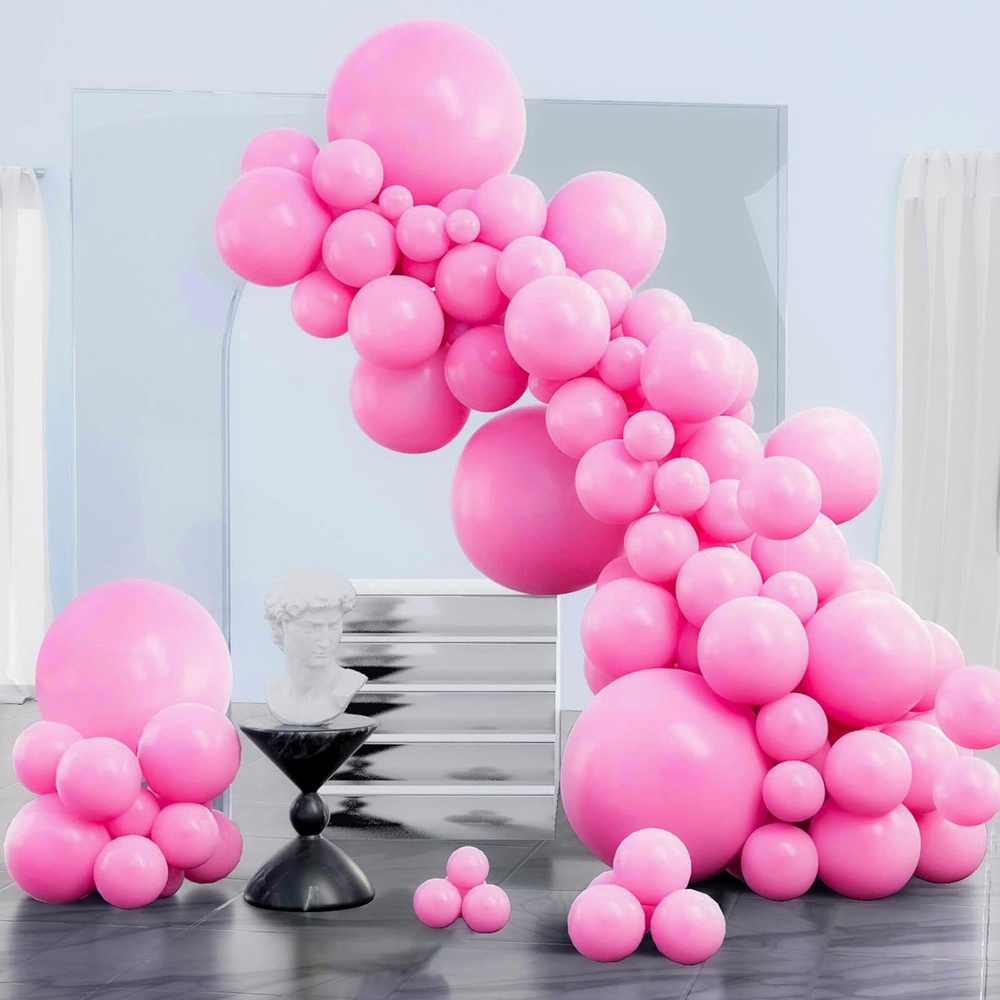 image:imagePartyWoo Teal Balloons 130pcs Different Sizes Pack of 18 12 10 5 Inch Turquoise Dark Teal Balloon Arch Kit for Baby Shower Gender Reveal Graduation Mermaid Birthday Pool Party Decorations BlueY69Pinky11