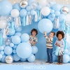 PartyWoo Teal Balloons 130pcs Different Sizes Pack of 18 12 10 5 Inch Turquoise Dark Teal Balloon Arch Kit for Baby Shower Gender Reveal Graduation Mermaid Birthday Pool Party Decorations Blue-Y69(Pastel Blue-q13)