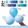 PartyWoo Teal Balloons 130pcs Different Sizes Pack of 18 12 10 5 Inch Turquoise Dark Teal Balloon Arch Kit for Baby Shower Gender Reveal Graduation Mermaid Birthday Pool Party Decorations Blue-Y69(Blue-y4)