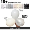 PartyWoo Teal Balloons 130pcs Different Sizes Pack of 18 12 10 5 Inch Turquoise Dark Teal Balloon Arch Kit for Baby Shower Gender Reveal Graduation Mermaid Birthday Pool Party Decorations Blue-Y69(Pearl White-z30)
