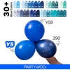 PartyWoo Teal Balloons 130pcs Different Sizes Pack of 18 12 10 5 Inch Turquoise Dark Teal Balloon Arch Kit for Baby Shower Gender Reveal Graduation Mermaid Birthday Pool Party Decorations Blue-Y69(Blue-y5)