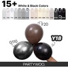 PartyWoo Teal Balloons 130pcs Different Sizes Pack of 18 12 10 5 Inch Turquoise Dark Teal Balloon Arch Kit for Baby Shower Gender Reveal Graduation Mermaid Birthday Pool Party Decorations Blue-Y69(Black-y18)