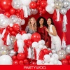 PartyWoo Teal Balloons 130pcs Different Sizes Pack of 18 12 10 5 Inch Turquoise Dark Teal Balloon Arch Kit for Baby Shower Gender Reveal Graduation Mermaid Birthday Pool Party Decorations Blue-Y69(Red-y57)