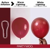 PartyWoo Teal Balloons 130pcs Different Sizes Pack of 18 12 10 5 Inch Turquoise Dark Teal Balloon Arch Kit for Baby Shower Gender Reveal Graduation Mermaid Birthday Pool Party Decorations Blue-Y69(Burgundy-y62)