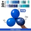PartyWoo Teal Balloons 130pcs Different Sizes Pack of 18 12 10 5 Inch Turquoise Dark Teal Balloon Arch Kit for Baby Shower Gender Reveal Graduation Mermaid Birthday Pool Party Decorations Blue-Y69(Blue-y59)