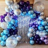 PartyWoo Teal Balloons 130pcs Different Sizes Pack of 18 12 10 5 Inch Turquoise Dark Teal Balloon Arch Kit for Baby Shower Gender Reveal Graduation Mermaid Birthday Pool Party Decorations Blue-Y69(Multi-blue)